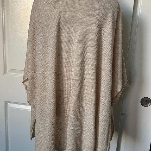 Ann Taylor LOFT Open Front Draped Lightweight Knit Sweater Cardigan Size M/L - Picture 8 of 14